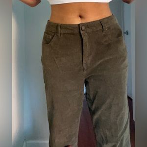 Jones & Co Green Velvet Pants